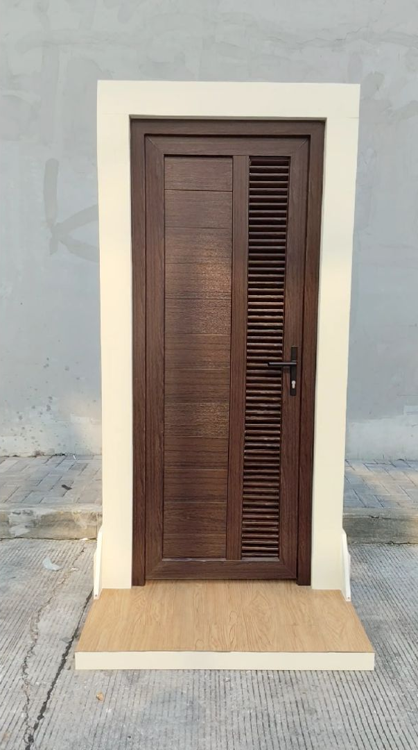 Pintu Ekonom Panel Jalusi (coklat) - gambar 2