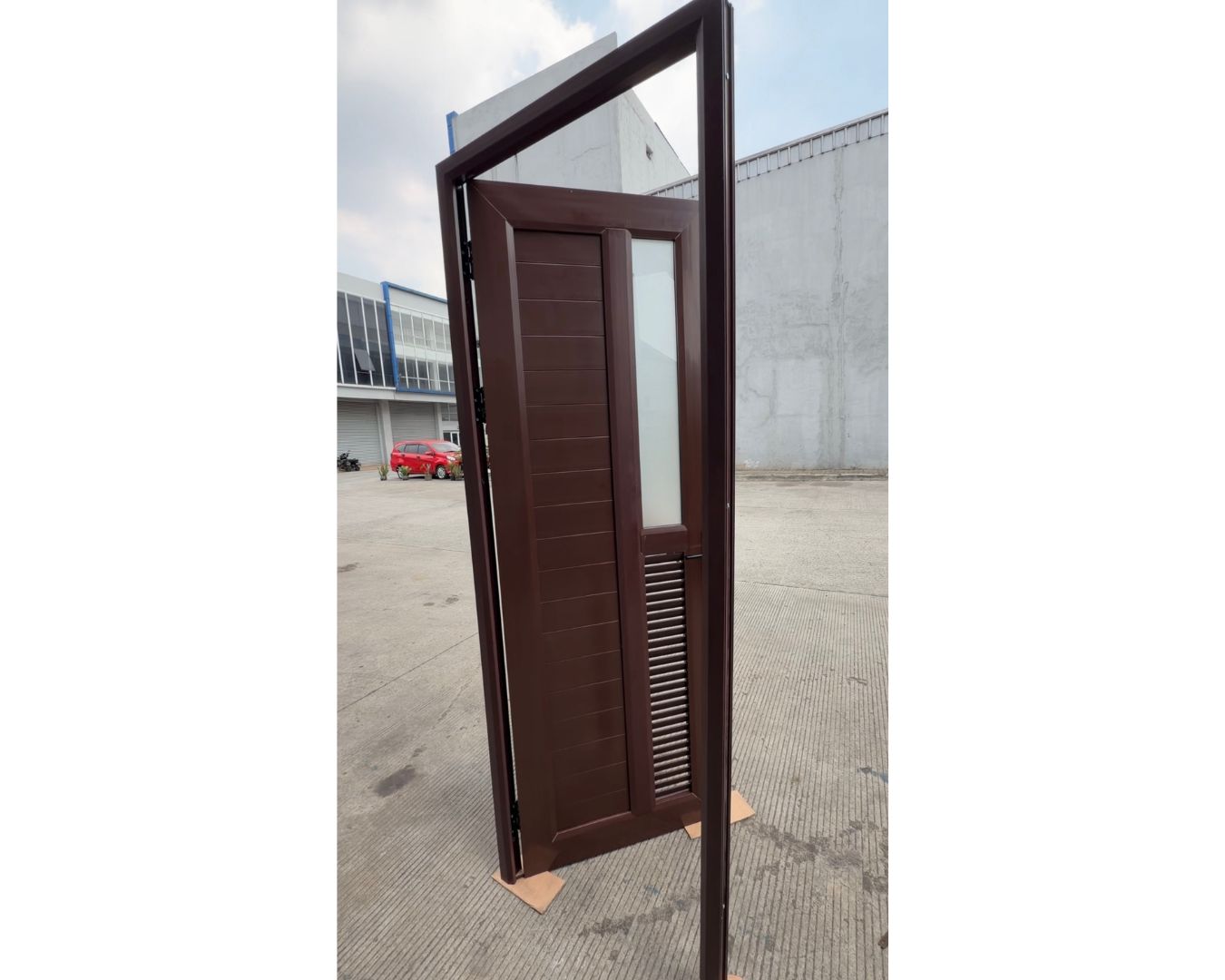 Pintu Ekonom Panel + Jalusi + Kaca - gambar 2
