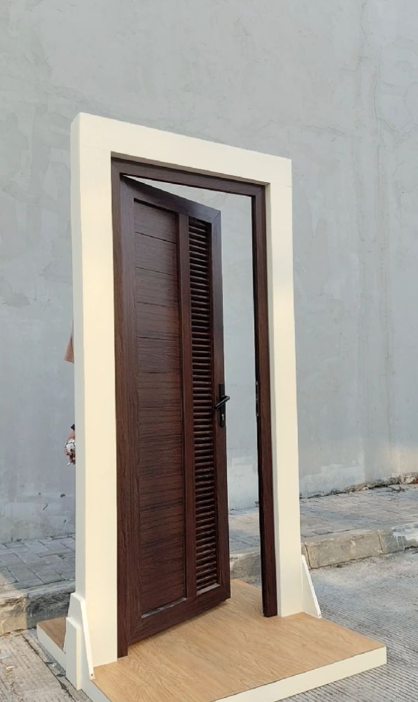 Pintu Ekonom Panel Jalusi (coklat) - gambar 3