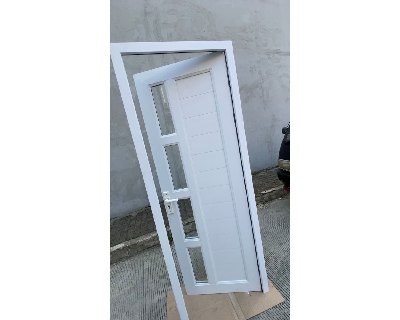 Pintu Ekonom Panel 4 Kaca Vertical - gambar 3